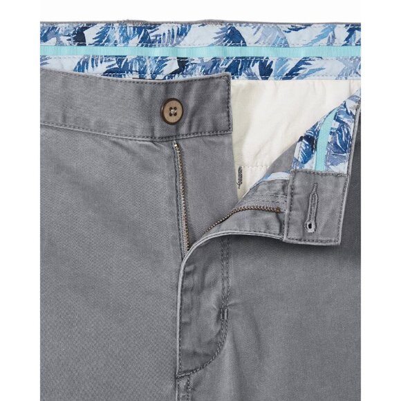 Tommy Bahama Mens Big & Tall 54RG Fog Grey Stretch 10” Boracay Chino Shorts - Picture 4 of 6